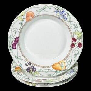 Dansk Umbrian Fruits Rimmed Soup Bowls Set of 3 Portugal